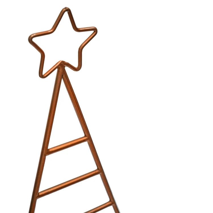 Copper Christmas Tree with Star Iron Quality Home Decor Garden & Outdoor Living and Gifts