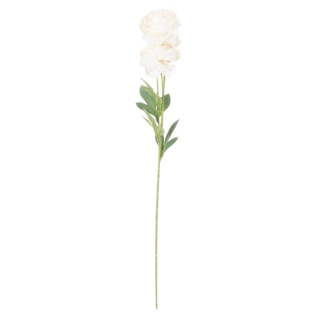 Cream Ranunculus - Realistic Artificial Flower Single Stem Luxury Home Decor Garden & Outdoor And Gifts