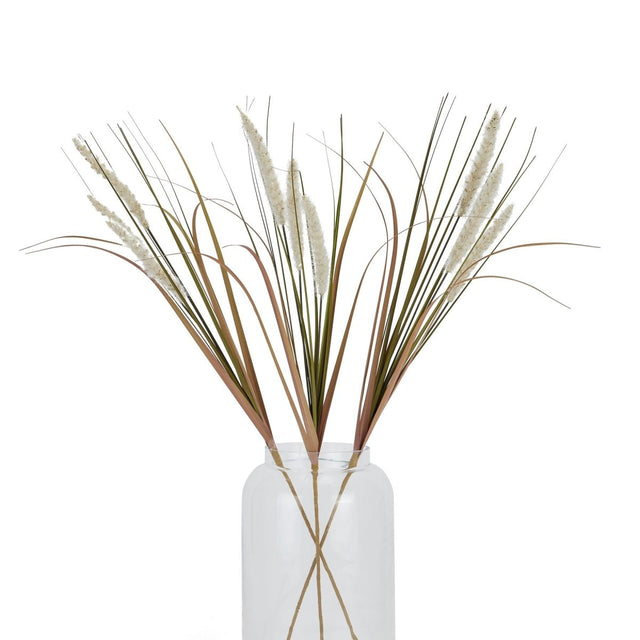 Cream Triple Grass - Realistic Artificial Flower Single Stem Luxury Home Decor Garden & Outdoor And Gifts