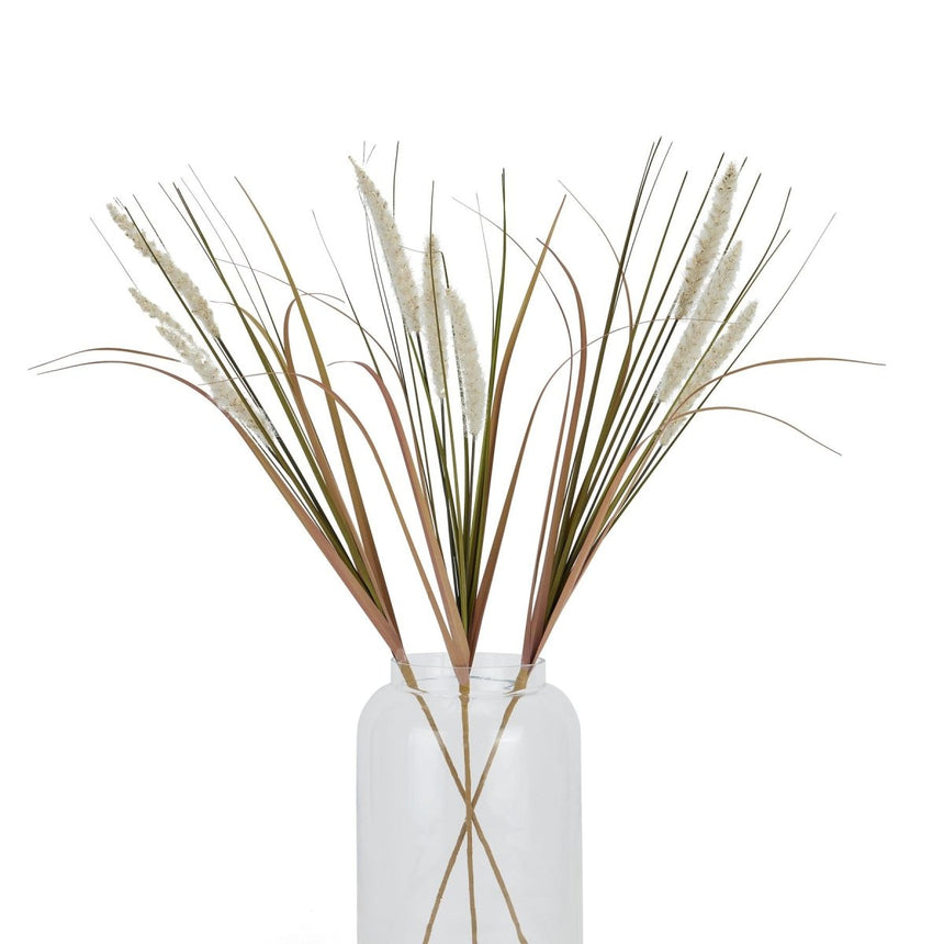 Cream Triple Grass - Realistic Artificial Flower Single Stem Luxury Home Decor Garden & Outdoor And Gifts