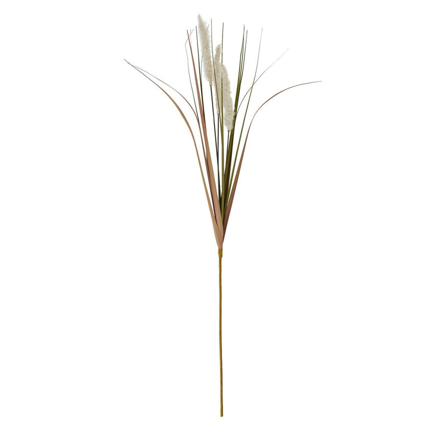 Cream Triple Grass - Realistic Artificial Flower Single Stem Luxury Home Decor Garden & Outdoor And Gifts