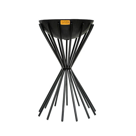 Dakota Large Garden Fire Pit/Bowl Black Metal - Frost Resistant UV Stable Quality Home Decor Garden & Outdoor Living and Gifts