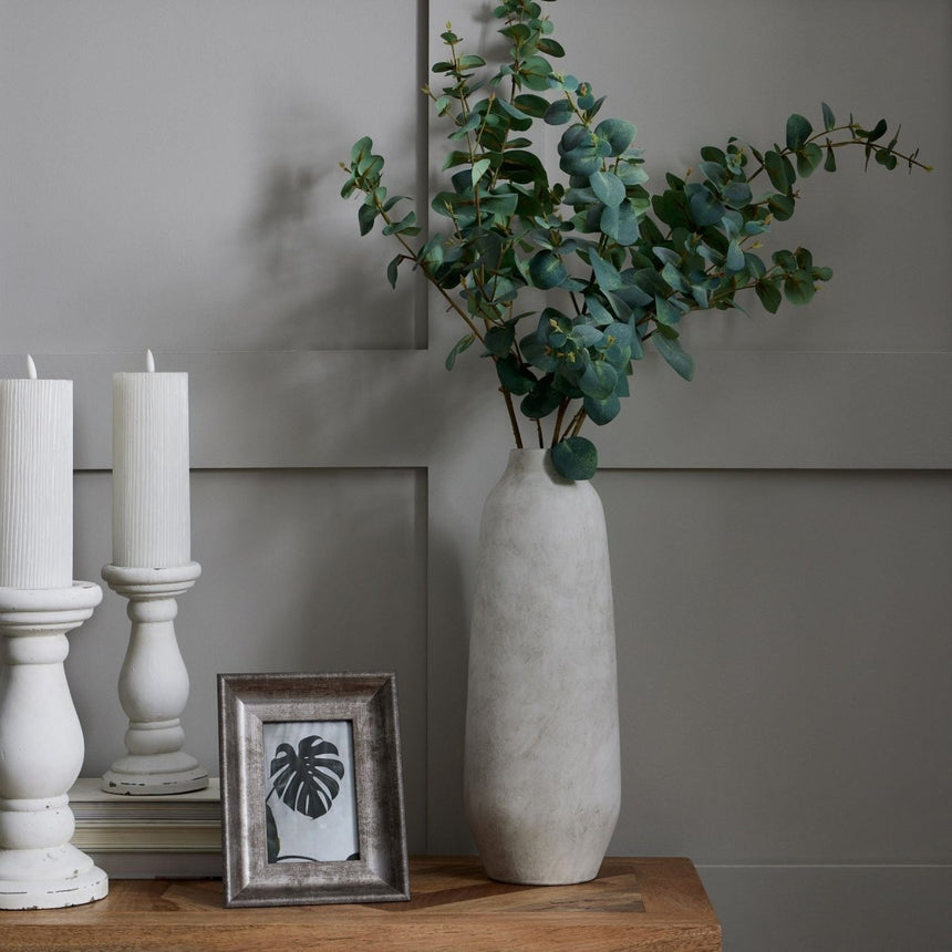 Darcy Ople Large Tall Ceramic Vase - Stone Ceramic Vases UK Luxury Home Decor Garden & Outdoor And Gifts