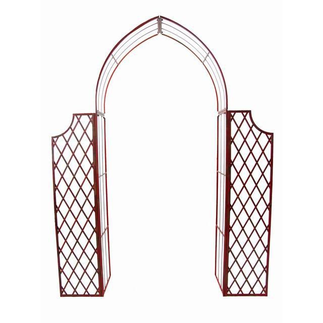 Decorative Garden Arch - Antique Green Rust - Gothic Style, With Side Panels Quality Home Decor Garden & Outdoor Living and Gifts