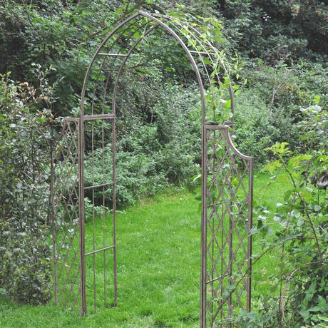 Decorative Garden Arch - Antique Green Rust - Gothic Style, With Side Panels Quality Home Decor Garden & Outdoor Living and Gifts