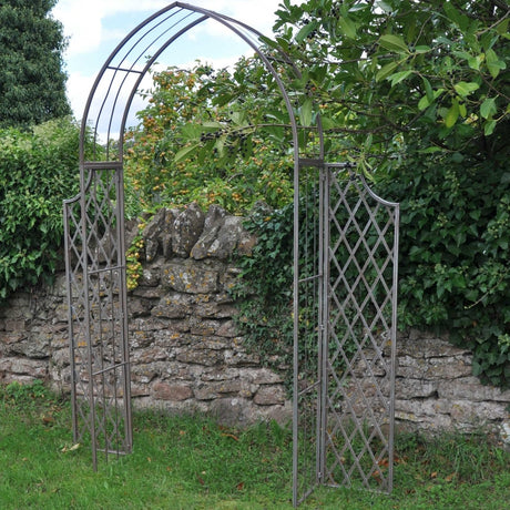 Decorative Garden Arch - Antique Green Rust - Gothic Style, With Side Panels Quality Home Decor Garden & Outdoor Living and Gifts
