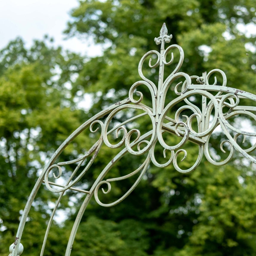 Decorative Garden Arch With Gates - Antique Green Quality Home Decor Garden & Outdoor Living and Gifts