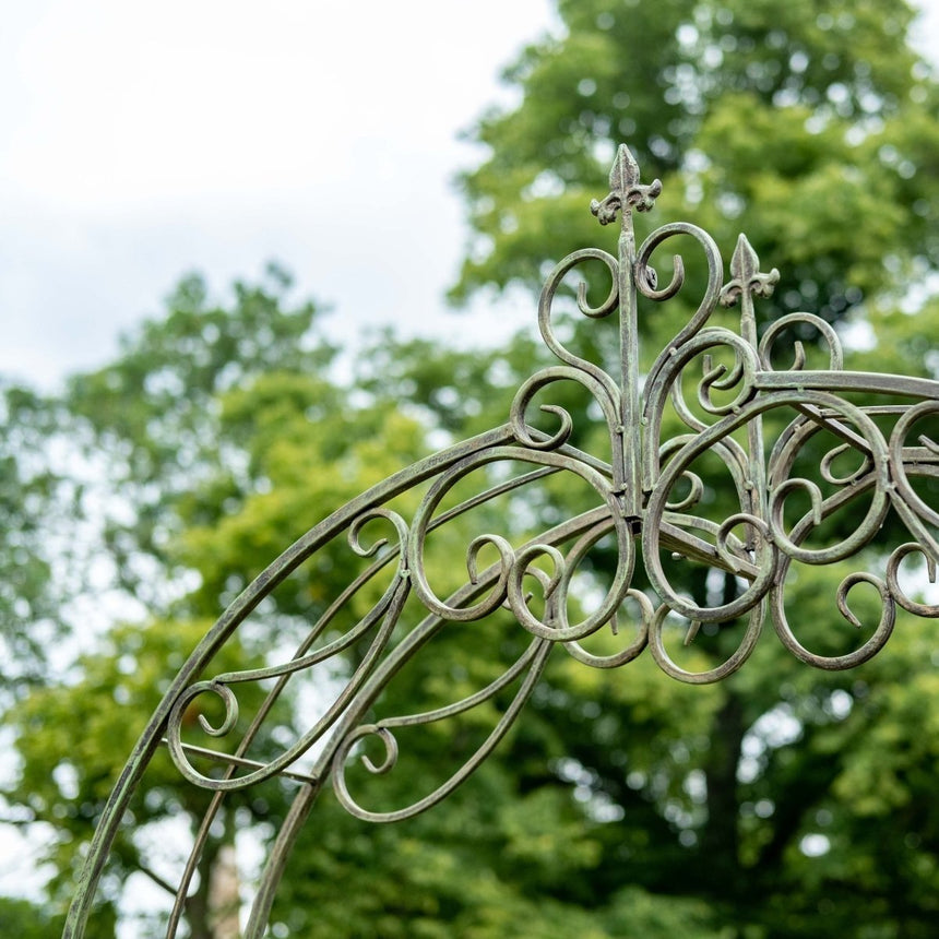 Decorative Garden Arch With Gates - Green Rusty Finish Quality Home Decor Garden & Outdoor Living and Gifts