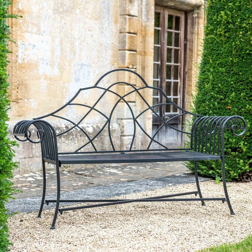Decorative Garden Bench - Black Quality Home Decor Garden & Outdoor Living and Gifts