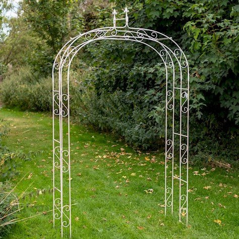 Decorative Gothic Garden Arch - Cream Quality Home Decor Garden & Outdoor Living and Gifts