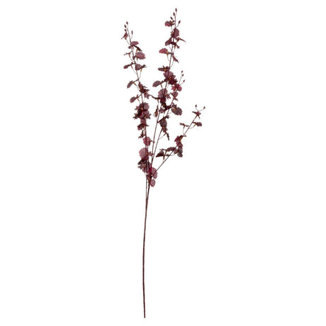 Deep Burgundy Orchid Spray - Realistic Artificial Flower Single Stem Luxury Home Decor Garden & Outdoor And Gifts