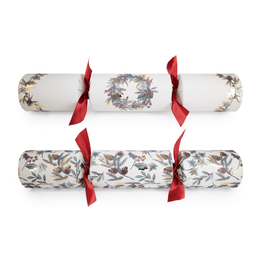 Eco Wreath Christmas Crackers – Plastic - Free FSC 14in Set of 8 | Decor Sanctuary Quality Home Decor Garden & Outdoor Living and Gifts
