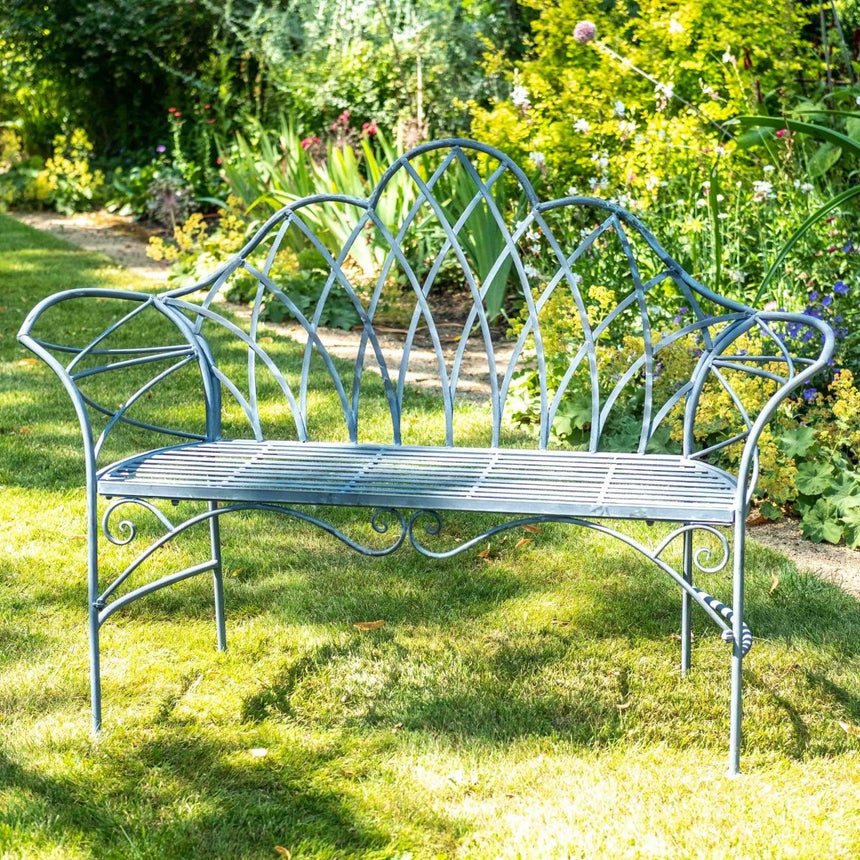 Edwardian Garden Bench - Lead Colour Quality Home Decor Garden & Outdoor Living and Gifts