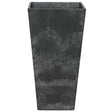 Ella Outdoor Small Vase/High Planter Black Stone Finish - Tall Large, Frost Resistant Quality Home Decor Garden & Outdoor Living and Gifts