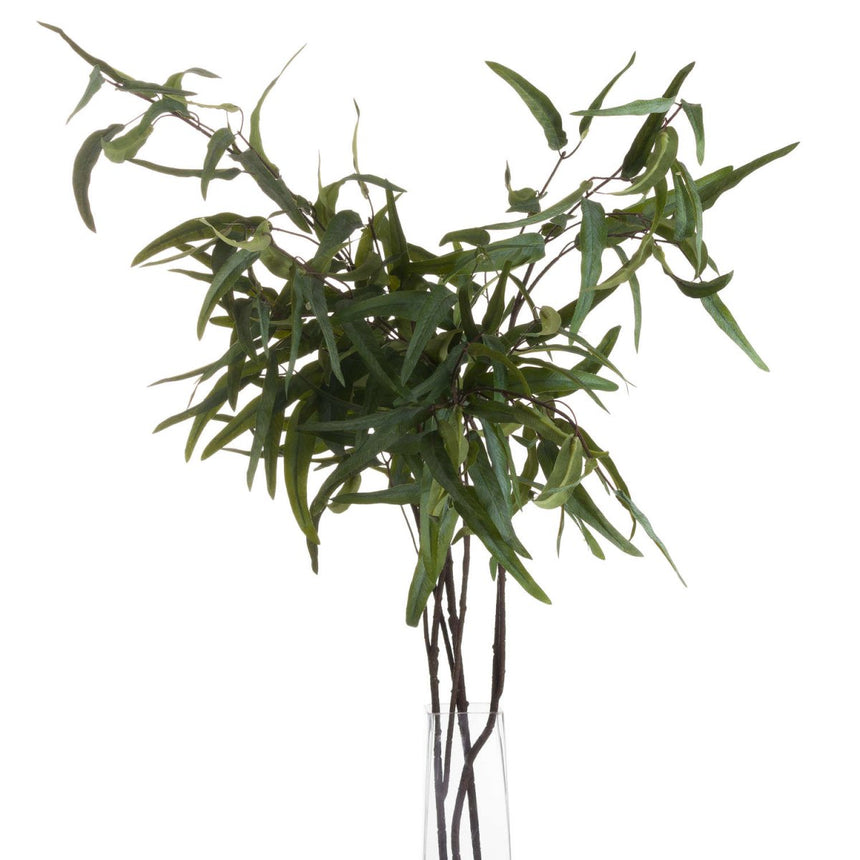 Eucalyptus Nicholii Spray - Realistic Artificial Flower Single Stem Luxury Home Decor Garden & Outdoor And Gifts
