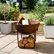 Extra Large Cast Iron Fire Pit/Bowl Rust Finish - Metal, Frost Resistant, UV Stable Quality Home Decor Garden & Outdoor Living and Gifts