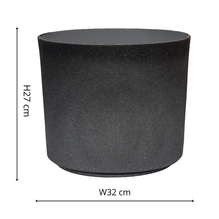 Extra Large Indoor Granite Black Ceramic Plant Pot Luxury Home Decor Garden & Outdoor And Gifts