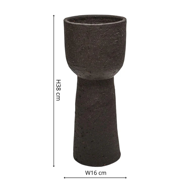 Extra Tall Indoor Mocha Brown Modern Tower Planter Luxury Home Decor Garden & Outdoor And Gifts