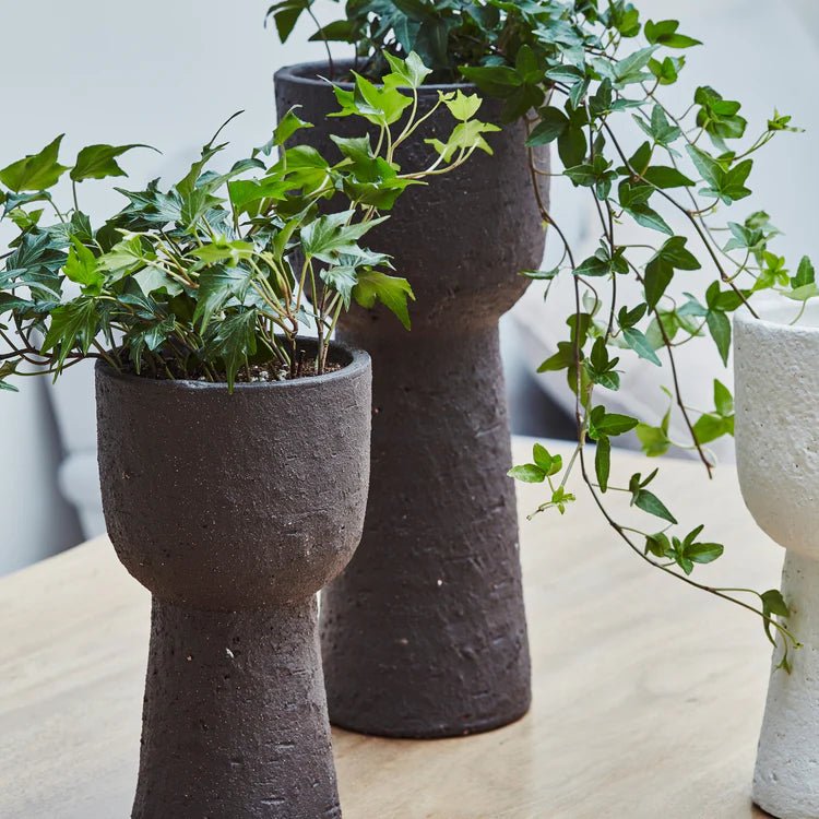 Extra Tall Indoor Mocha Brown Modern Tower Planter Luxury Home Decor Garden & Outdoor And Gifts