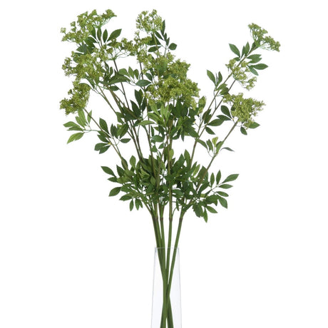 Faux Cow Parsley Ammi - Realistic Artificial Flower Single Stem Luxury Home Decor Garden & Outdoor And Gifts