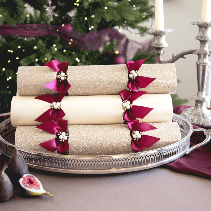 Festive Red Luxury Christmas Crackers – Handmade 13in Set of 6 | Decor Sanctuary Quality Home Decor Garden & Outdoor Living and Gifts
