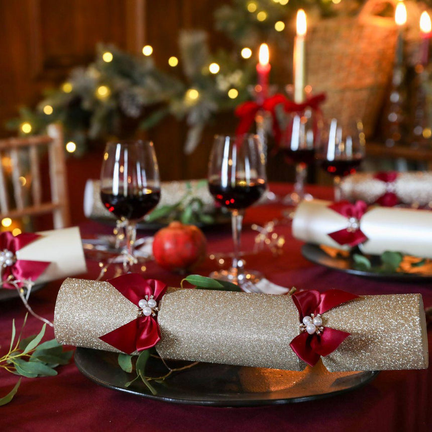 Festive Red Luxury Christmas Crackers – Handmade 13in Set of 6 | Decor Sanctuary Quality Home Decor Garden & Outdoor Living and Gifts