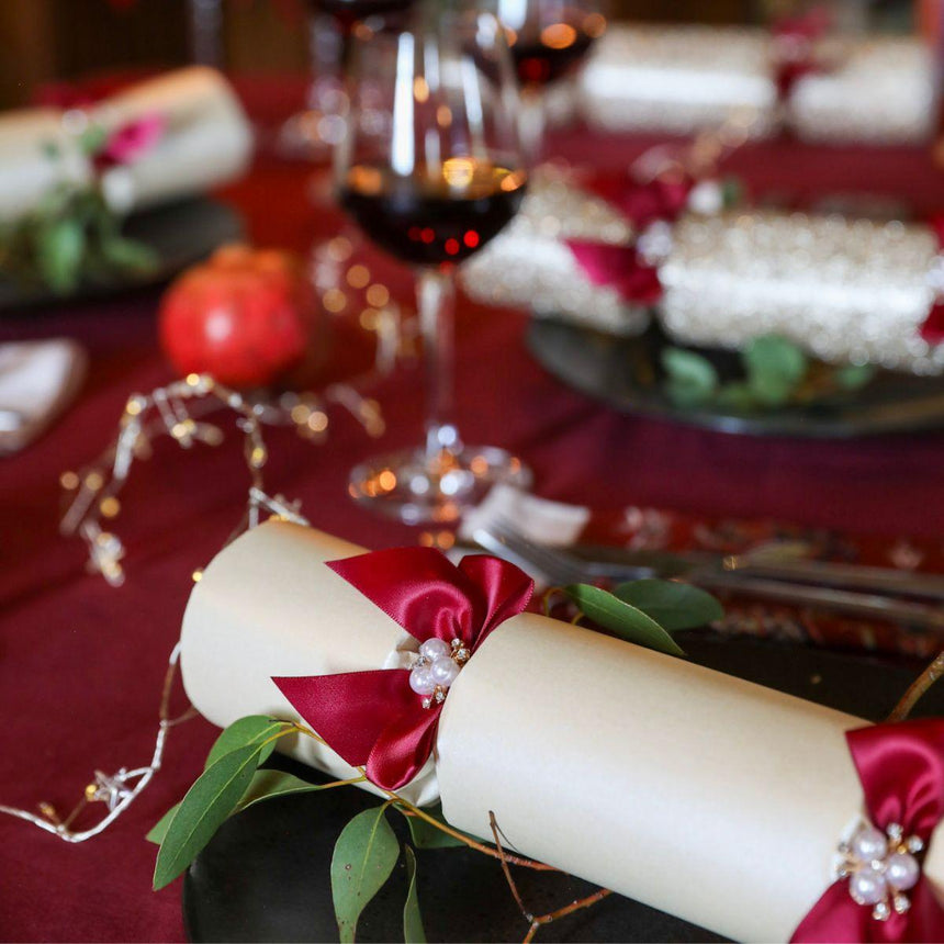 Festive Red Luxury Christmas Crackers – Handmade 13in Set of 6 | Decor Sanctuary Quality Home Decor Garden & Outdoor Living and Gifts