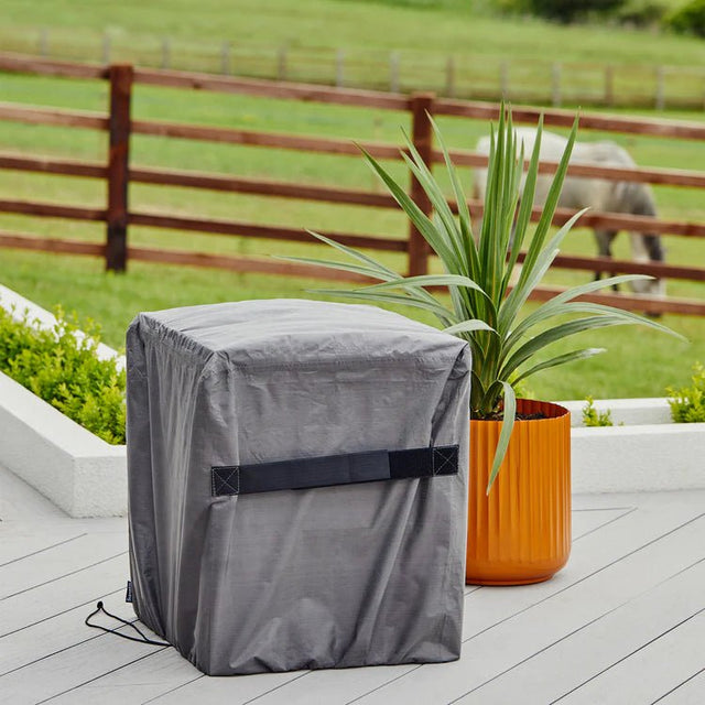 Fire Pit Square Cover Black w/Cord Toggles & Velcro Fasteners - Frost Resistant Quality Home Decor Garden & Outdoor Living and Gifts