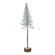 Forest Collection - Snow Covered Single Spindle Tree In Wood Log - Decoration Ornament - Medium 30cm Tall Luxury Home Decor Garden & Outdoor And Gifts