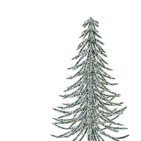 Forest Collection - Snow Covered Single Spindle Tree In Wood Log - Decoration Ornament - Medium 30cm Tall Luxury Home Decor Garden & Outdoor And Gifts