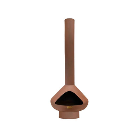 Fornax Large Outdoor Garden Metal Chiminea in Rust Finish - Foldable Wood Grate, UV Stable Quality Home Decor Garden & Outdoor Living and Gifts