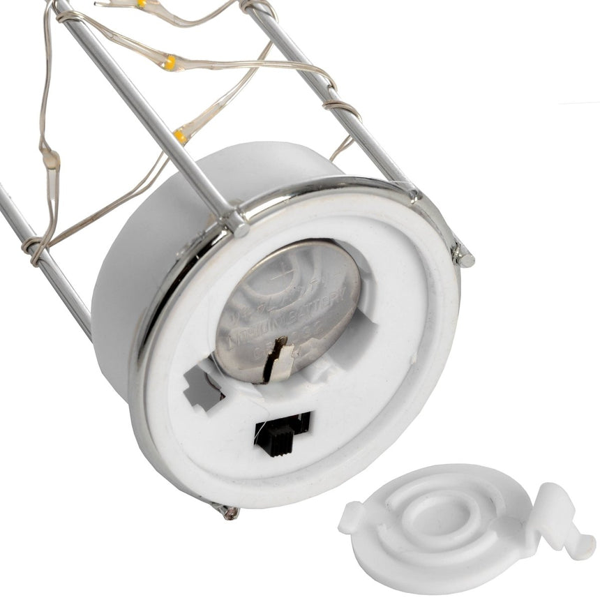 Frosted Glass Lantern with Rope Detail and Interior LED - Candle Lanterns UK Luxury Home Decor Garden & Outdoor And Gifts