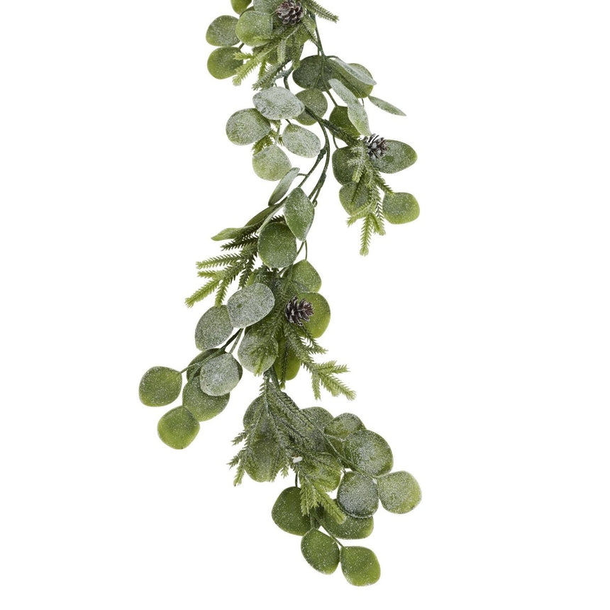 Frosted Pine And Eucalyptus Garland Luxury Home Decor Garden & Outdoor And Gifts