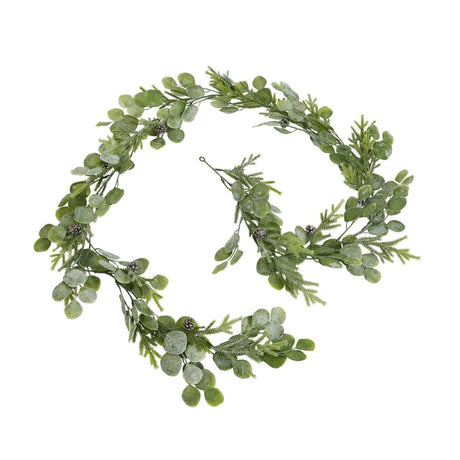Frosted Pine And Eucalyptus Garland Luxury Home Decor Garden & Outdoor And Gifts