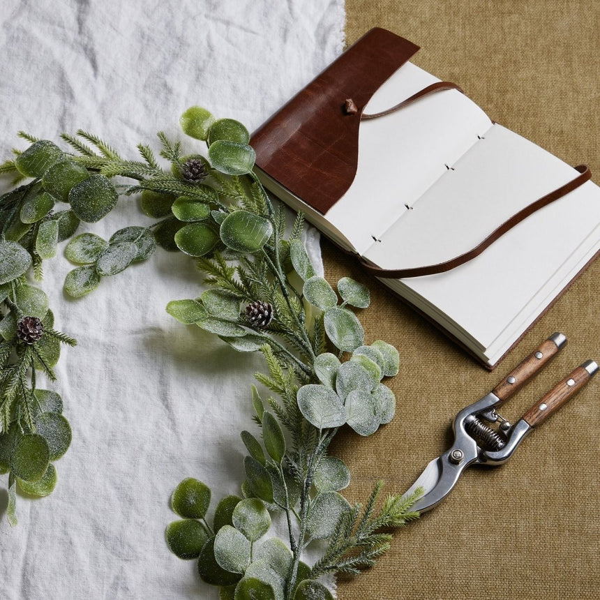 Frosted Pine And Eucalyptus Garland Luxury Home Decor Garden & Outdoor And Gifts