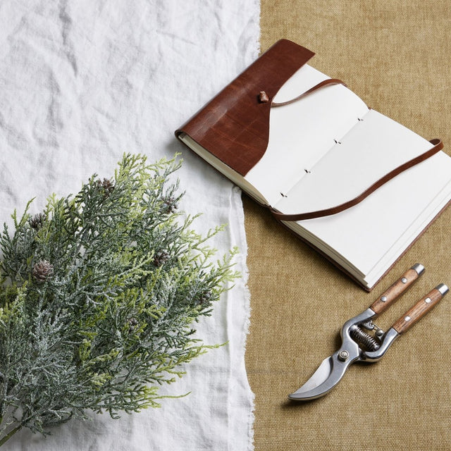 Frosted Pine Spray With Pinecones - Realistic Artificial Flower Single Stem Luxury Home Decor Garden & Outdoor And Gifts