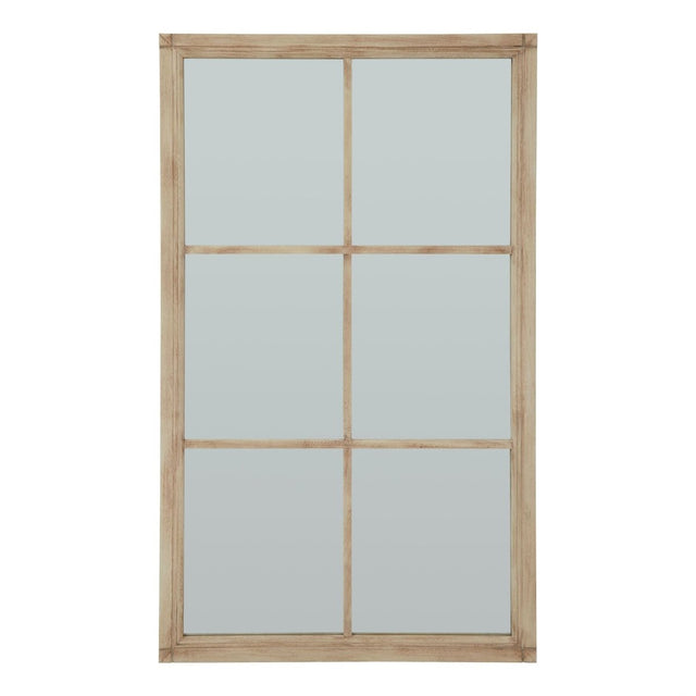 Full Length Freestanding Washed Wood Large Window Mirror 150cm Tall - Freestanding Mirrors UK Luxury Home Decor Garden & Outdoor And Gifts