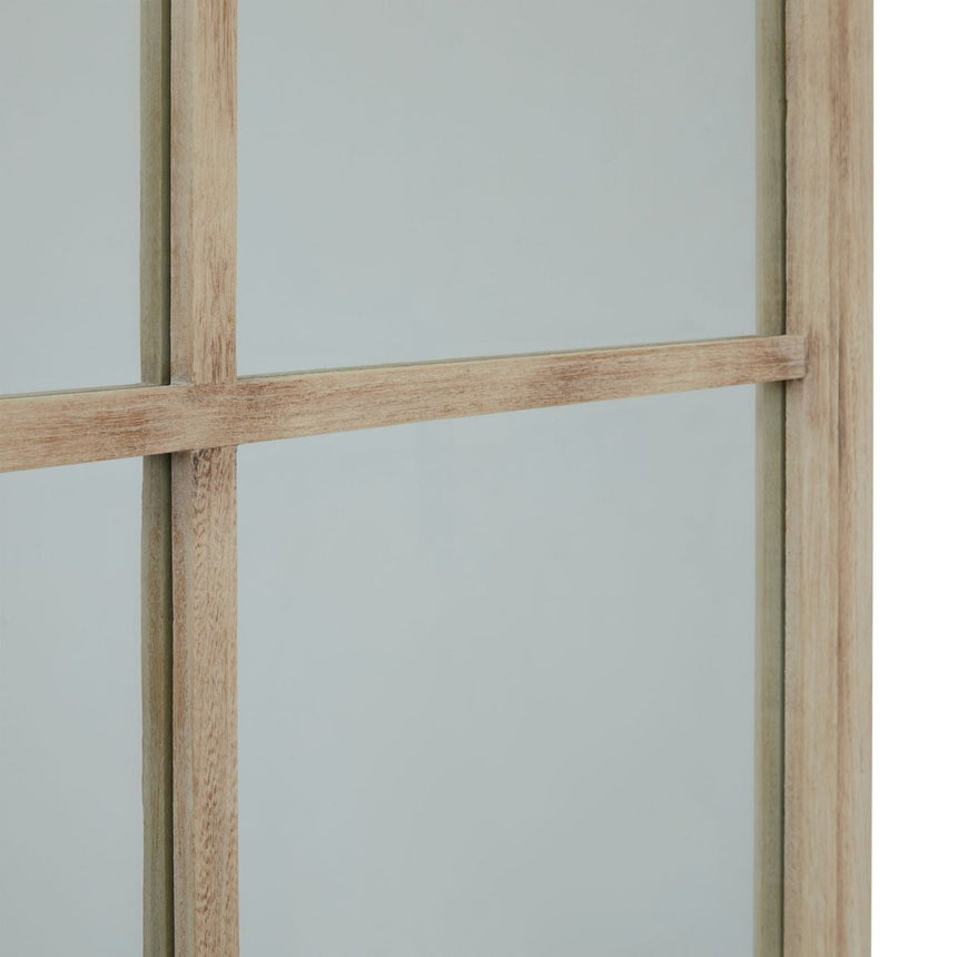 Full Length Freestanding Washed Wood Large Window Mirror 150cm Tall - Freestanding Mirrors UK Luxury Home Decor Garden & Outdoor And Gifts