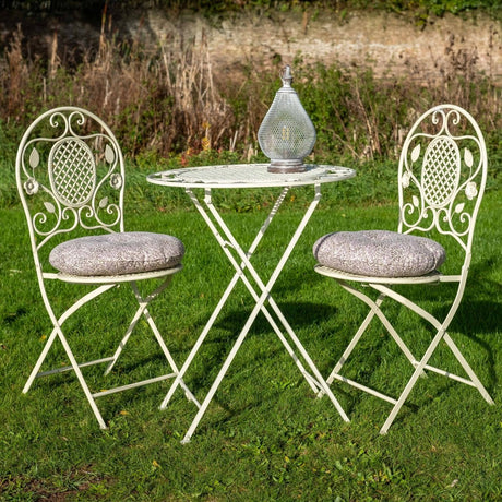Garden Furniture Chloe Bistro Set - 2 Seater Cream Quality Home Decor Garden & Outdoor Living and Gifts