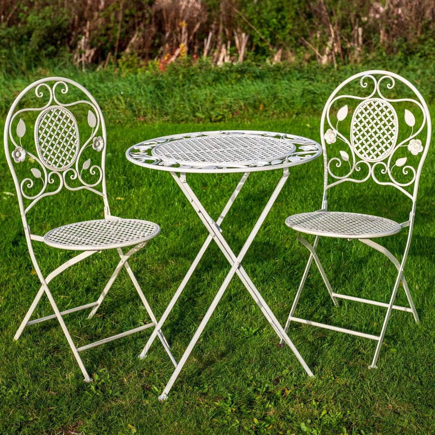 Garden Furniture Chloe Bistro Set - 2 Seater Cream Quality Home Decor Garden & Outdoor Living and Gifts