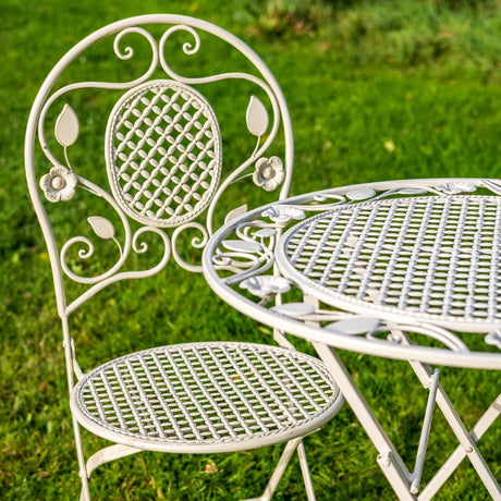 Garden Furniture Chloe Bistro Set - 2 Seater Cream Quality Home Decor Garden & Outdoor Living and Gifts