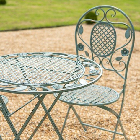 Garden Furniture Chloe Bistro Set - 2 Seater Vintage Green Quality Home Decor Garden & Outdoor Living and Gifts