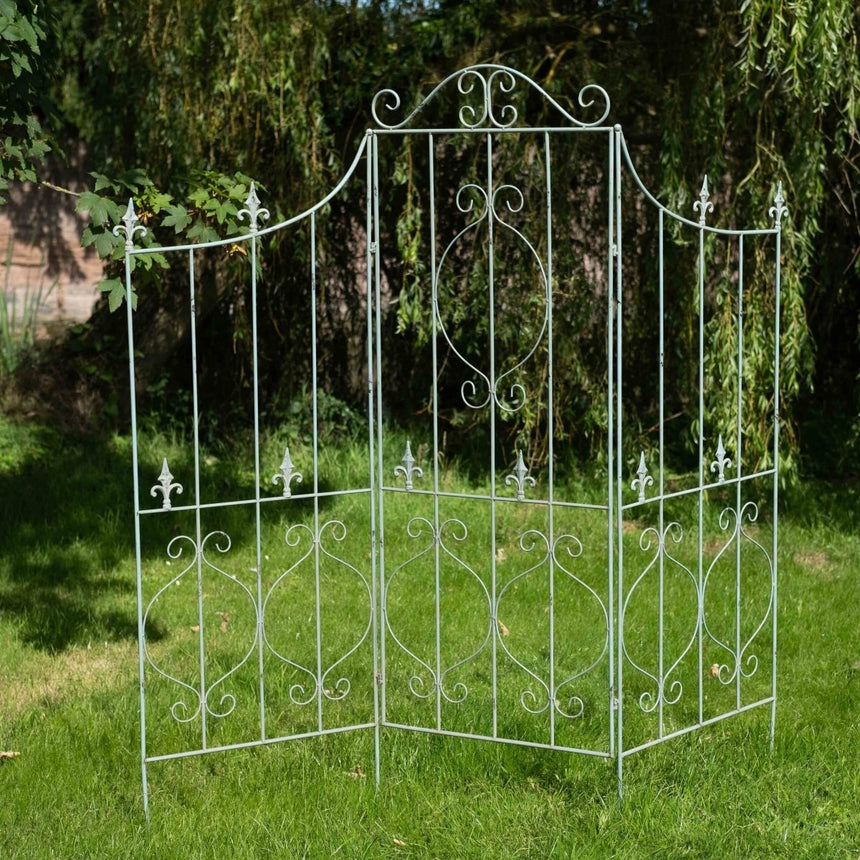 Garden Ornamental Folding Trellis or Screen - Antique Blue Quality Home Decor Garden & Outdoor Living and Gifts