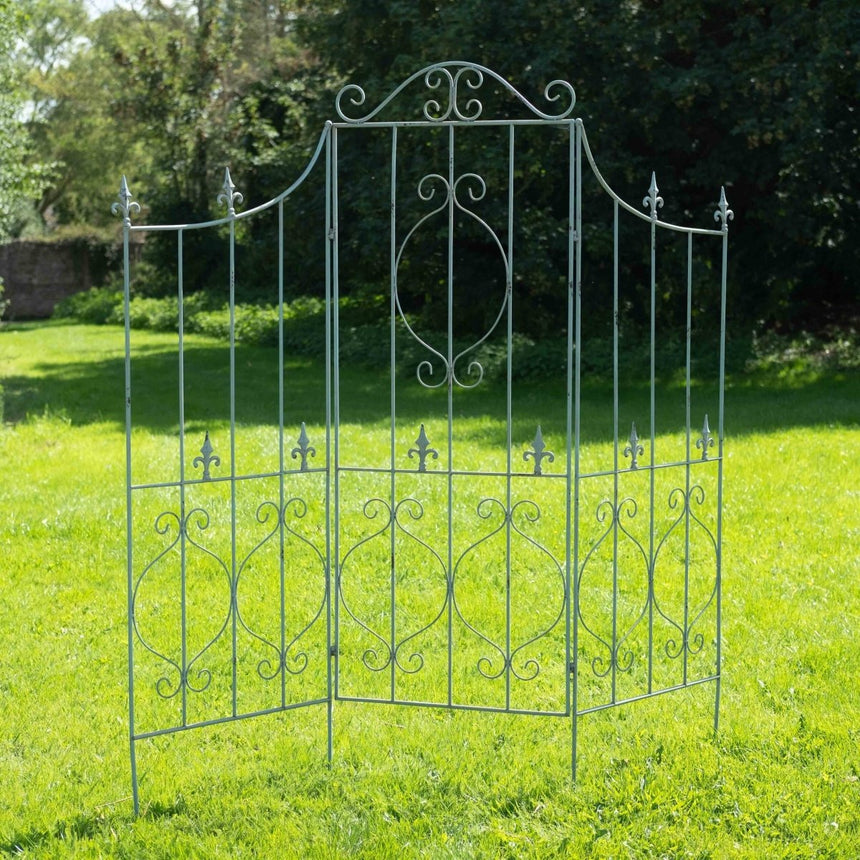 Garden Ornamental Folding Trellis or Screen - Antique Blue Quality Home Decor Garden & Outdoor Living and Gifts