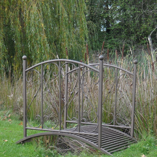 Garden Ornamental Hearts Bridge - Dark Brown Quality Home Decor Garden & Outdoor Living and Gifts