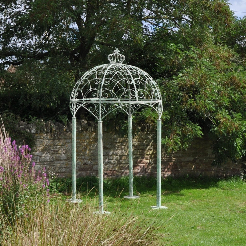 Garden Ornamental Temple - Antique Cream & Green Quality Home Decor Garden & Outdoor Living and Gifts