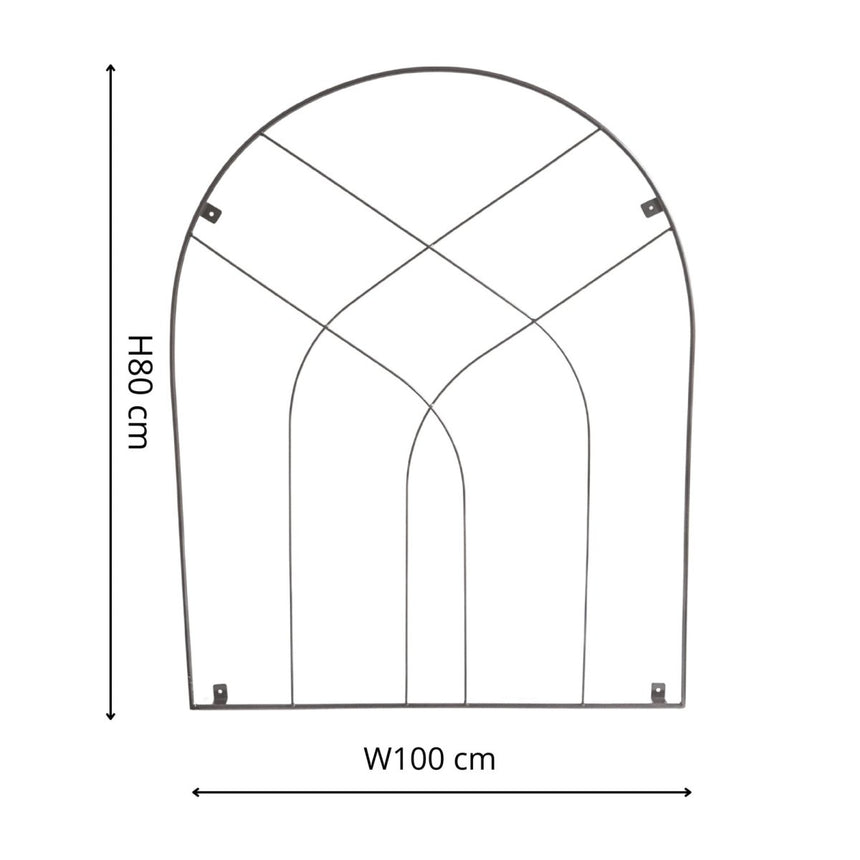 Garden Wall Trellis Arch Design Metal w/Zinc Finish - Easily Fixes To Brick, Fence & Panelling Quality Home Decor Garden & Outdoor Living and Gifts