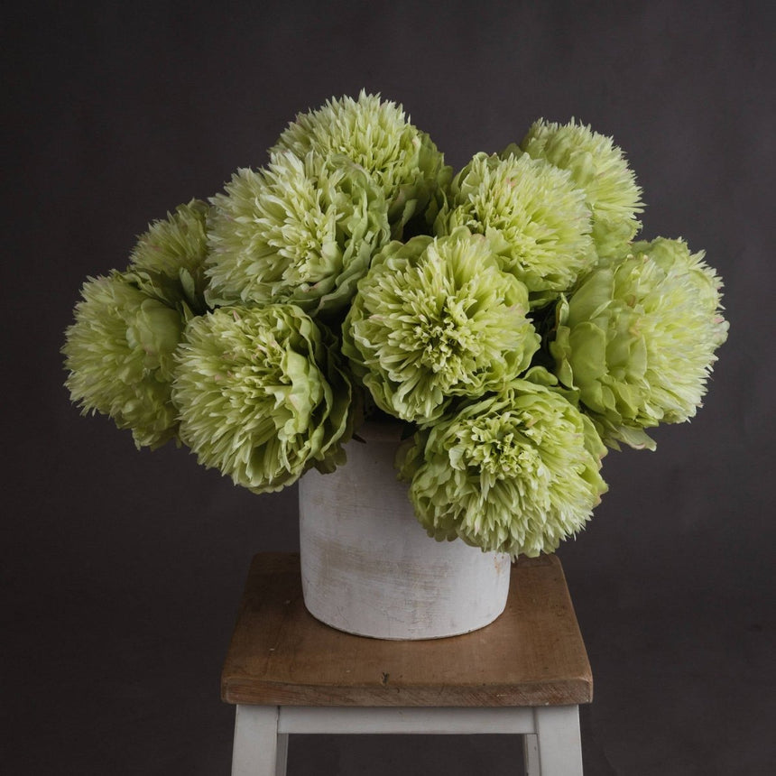 Green Peony - Realistic Artificial Flower Single Stem Luxury Home Decor Garden & Outdoor And Gifts