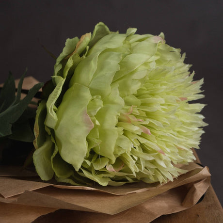 Green Peony - Realistic Artificial Flower Single Stem Luxury Home Decor Garden & Outdoor And Gifts