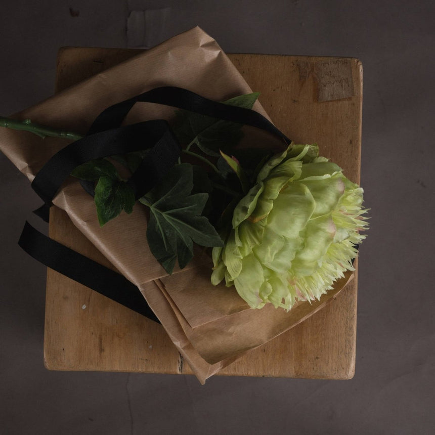 Green Peony - Realistic Artificial Flower Single Stem Luxury Home Decor Garden & Outdoor And Gifts